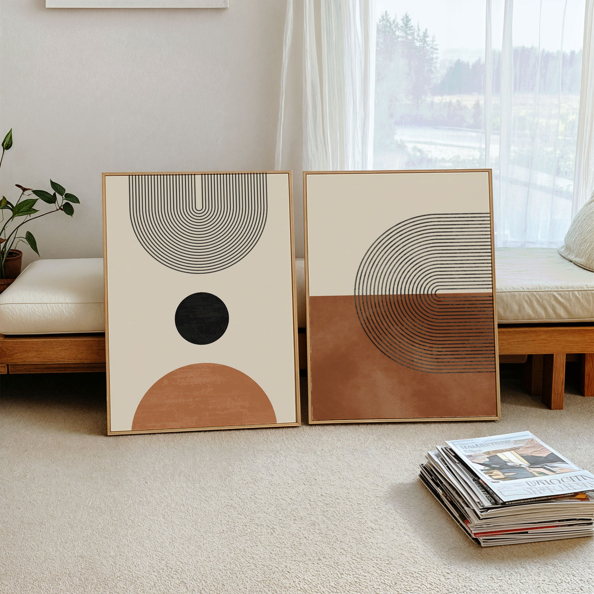 Boho Geometric Mid Century