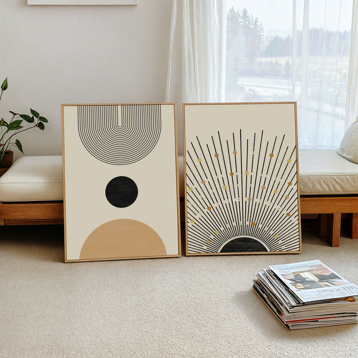 Boho Mid Century Bohemian Art