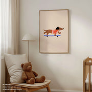 Dachshund on Skateboard – image 3