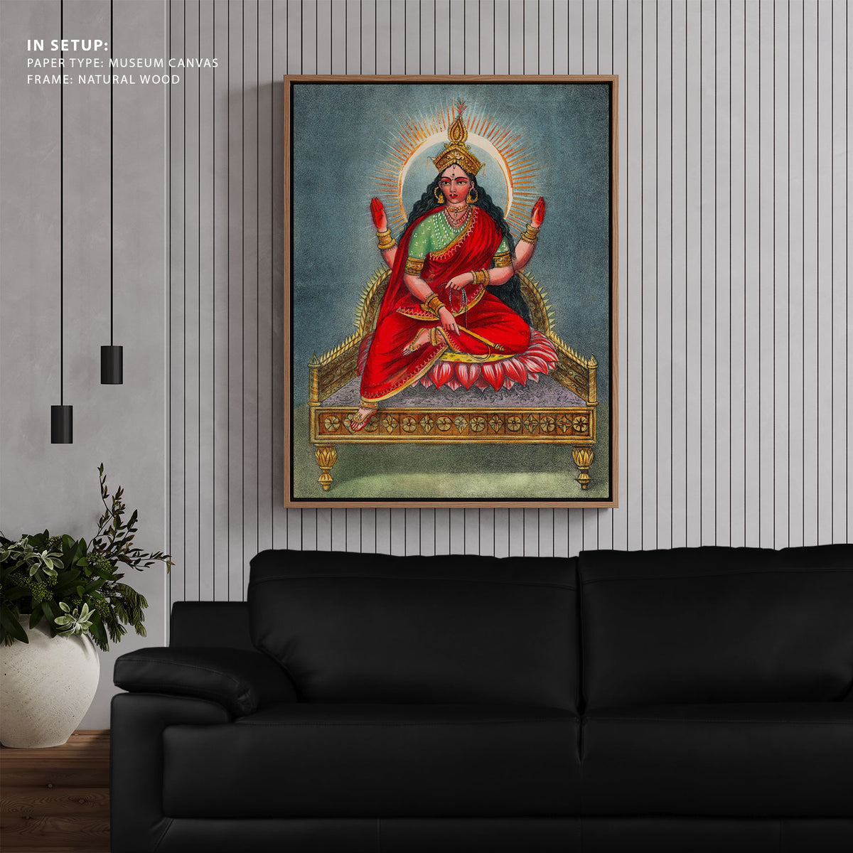 Goddess Bhuvaneshvari, Ravi Varma Painting