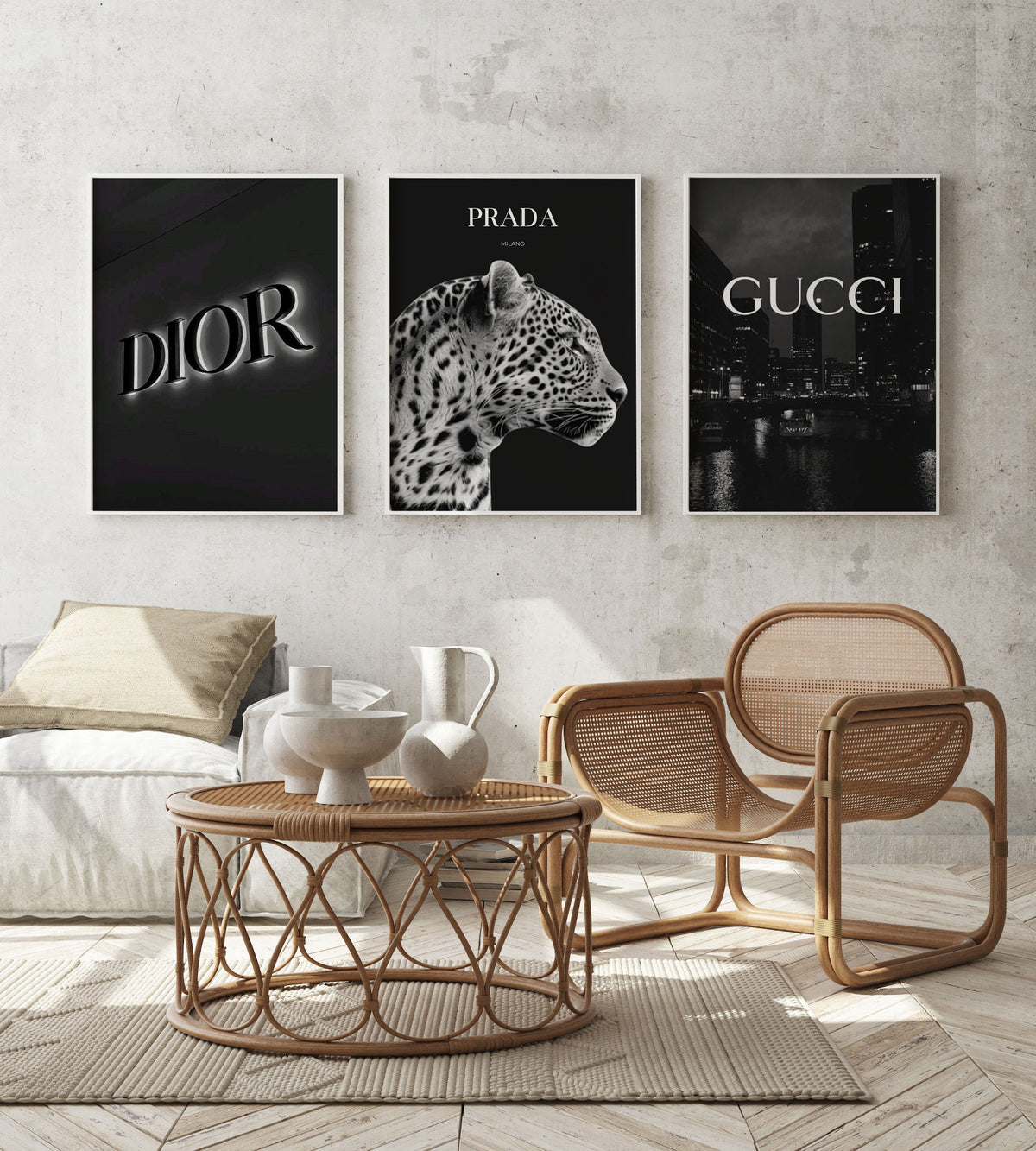 Luxury Fashion BW Poster