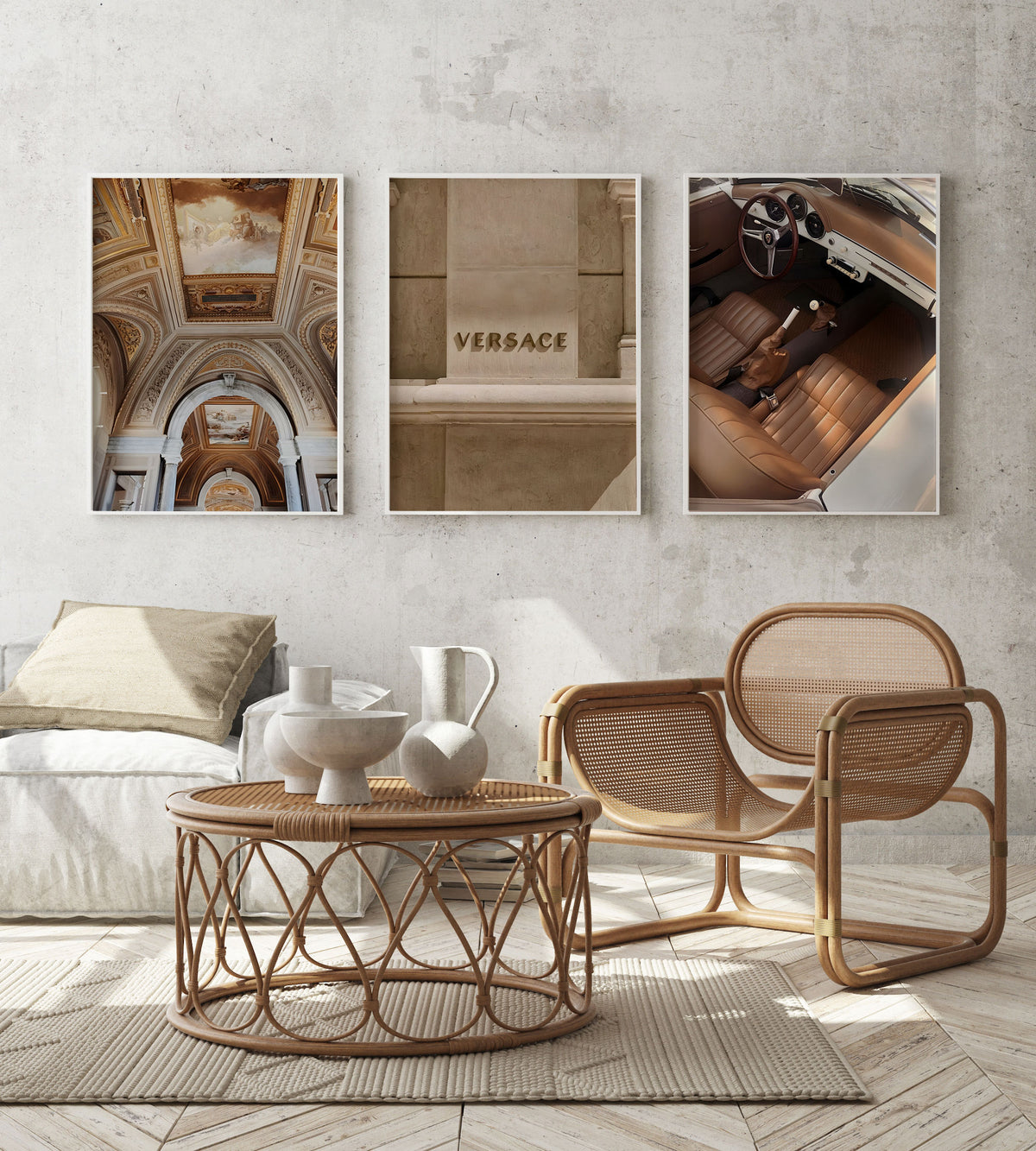 Luxury Fashion Beige Art 02 Set of 3