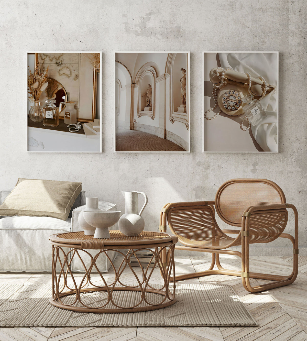 Luxury Fashion Beige Art Set of 3