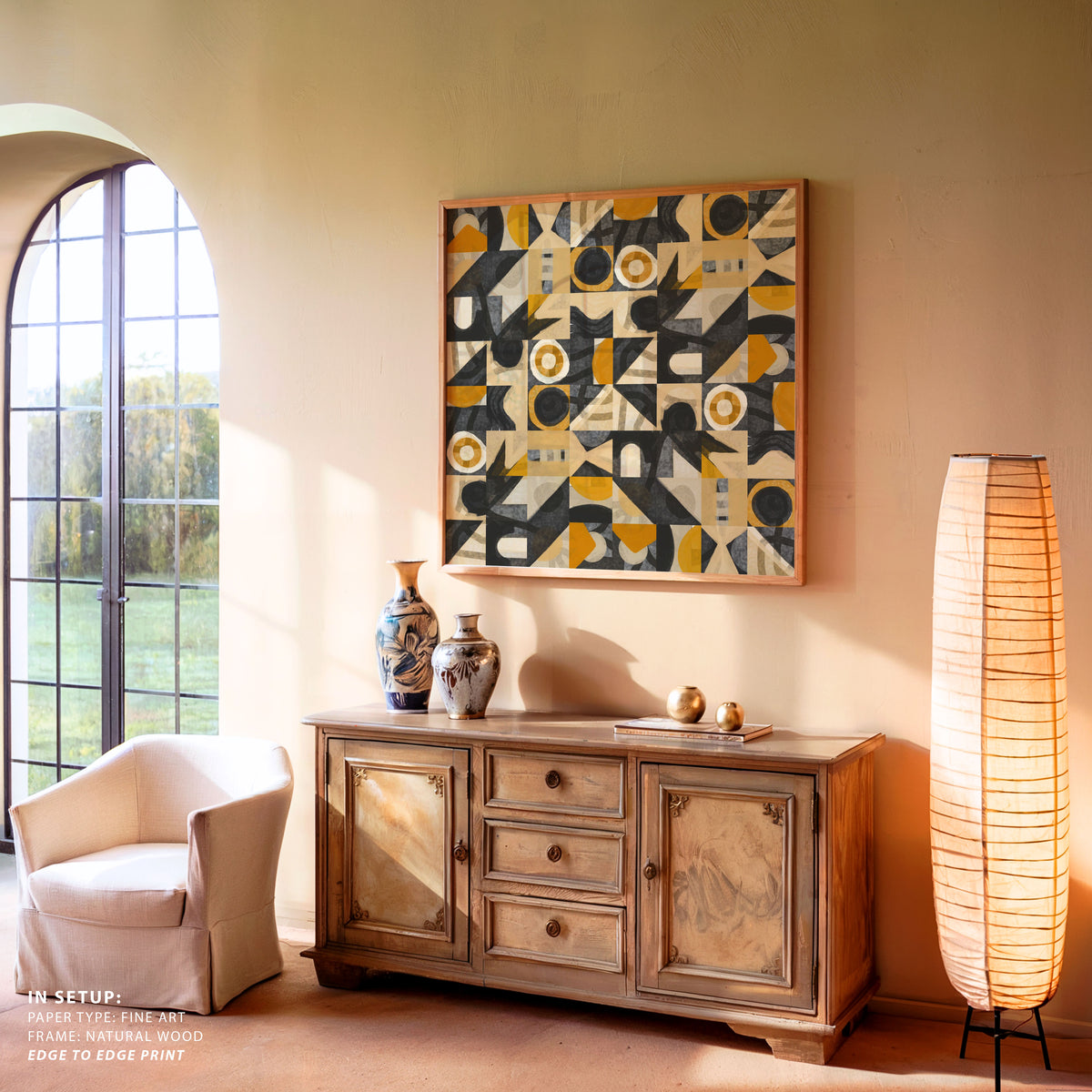 Mid Century Grid Pattern Eight