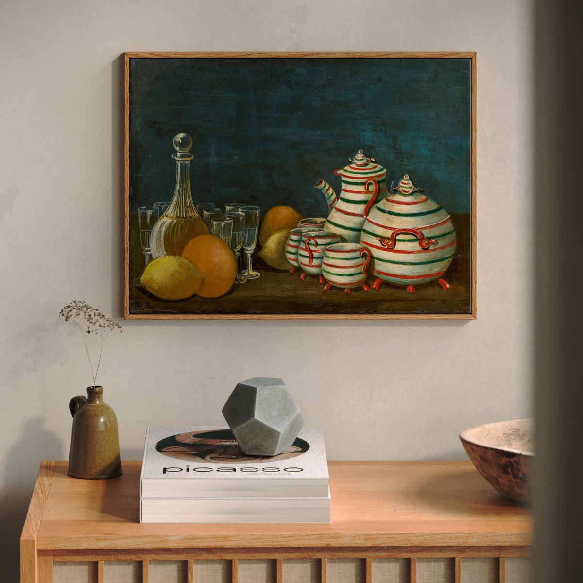 Still Life with Glasses and Earthenware