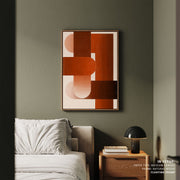 Minimalist Geometric Abstract in Terracotta Tones – image 6