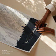 Skyline and City Map of New York – image 5