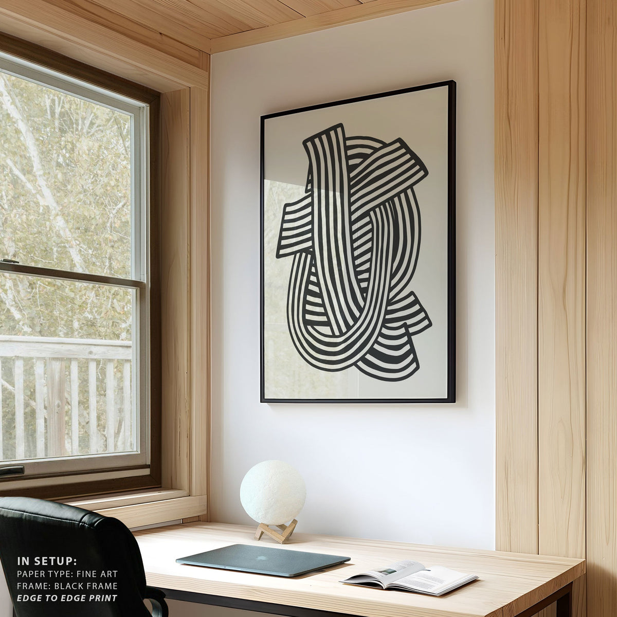 Striped Abstract In Black