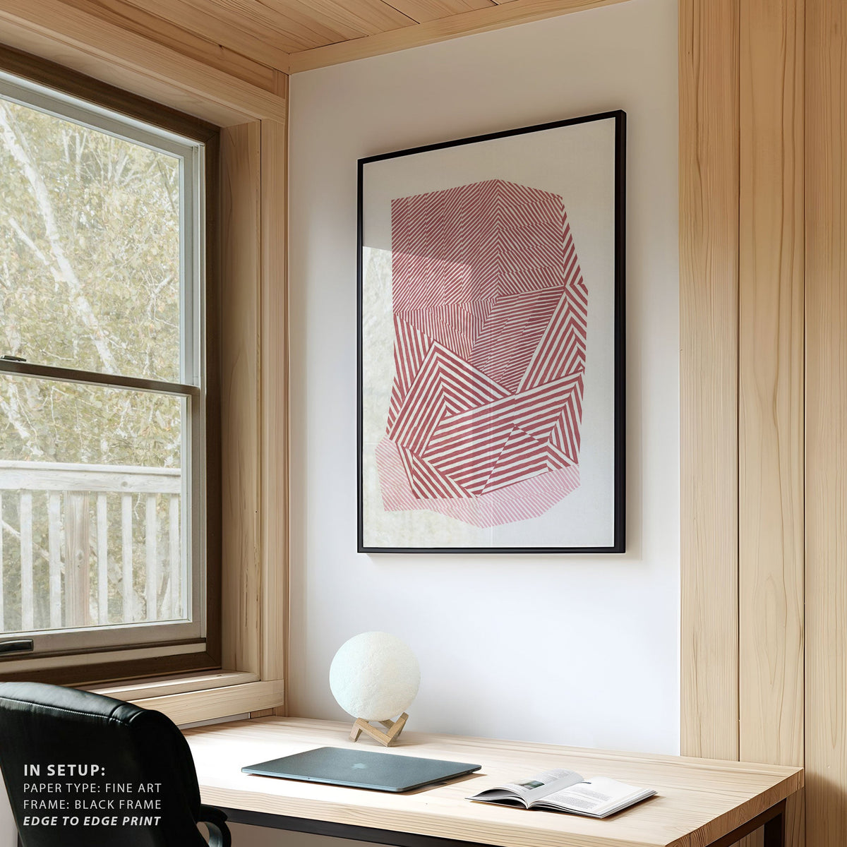 Striped geometric shape