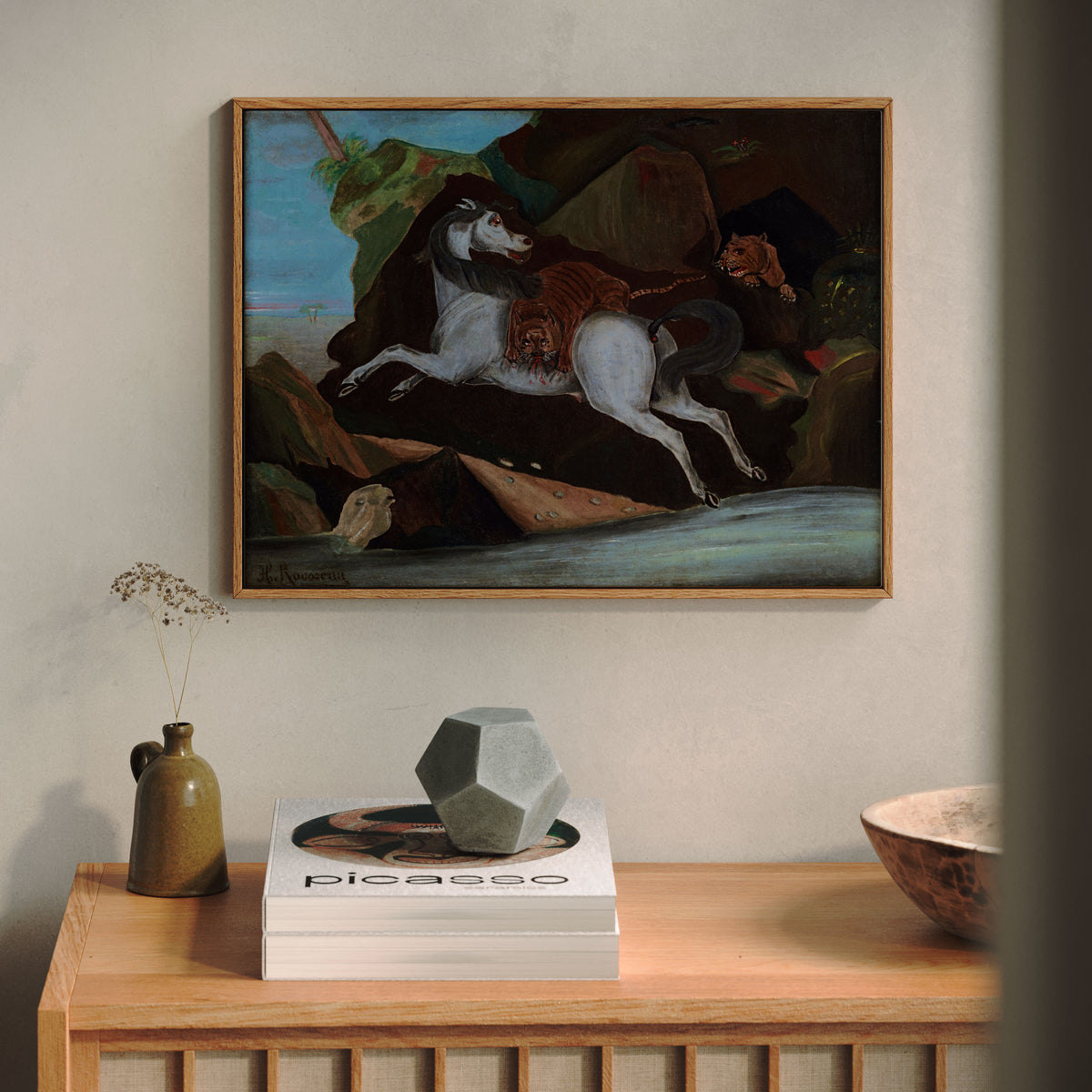 Tiger Attacking a Horse