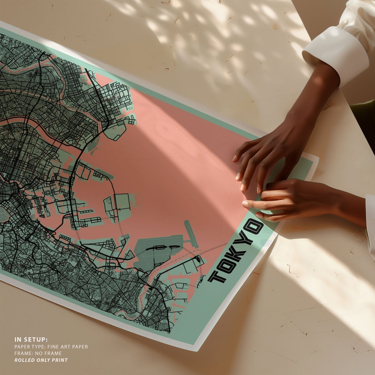 Tokyo Japan Peony City Map