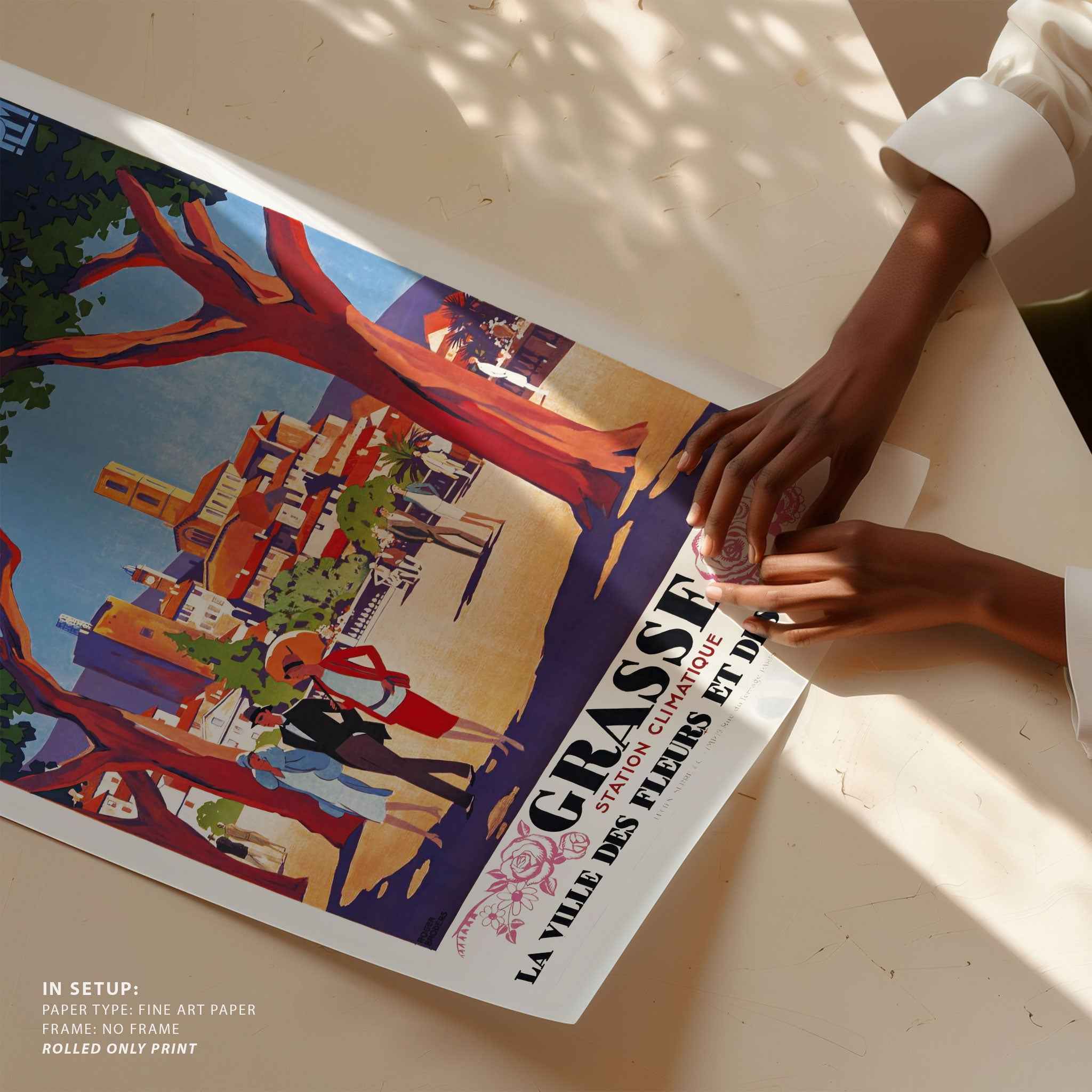 Grasse Floral Escape Travel Poster Print