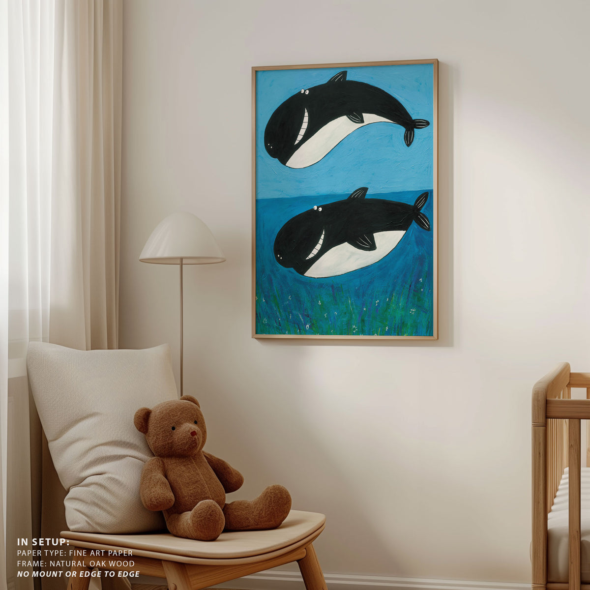 Two Whales in the Ocean by Artist Carla Daly