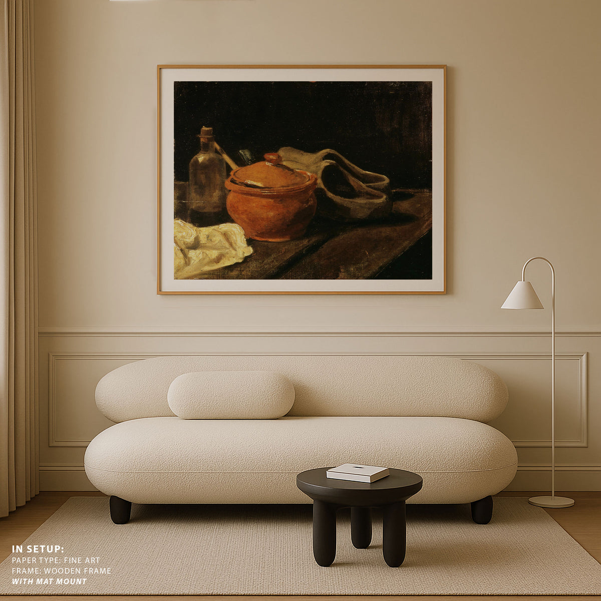 Still Life with Earthenware, Bottle and Clogs