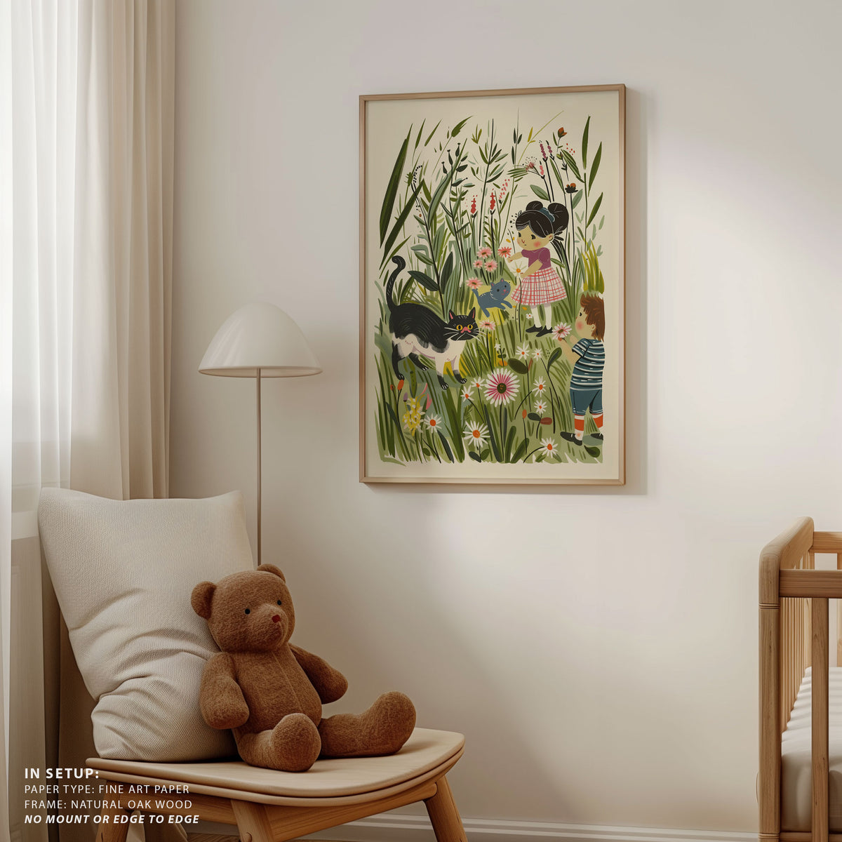 Vintage Kids and Cats Poster