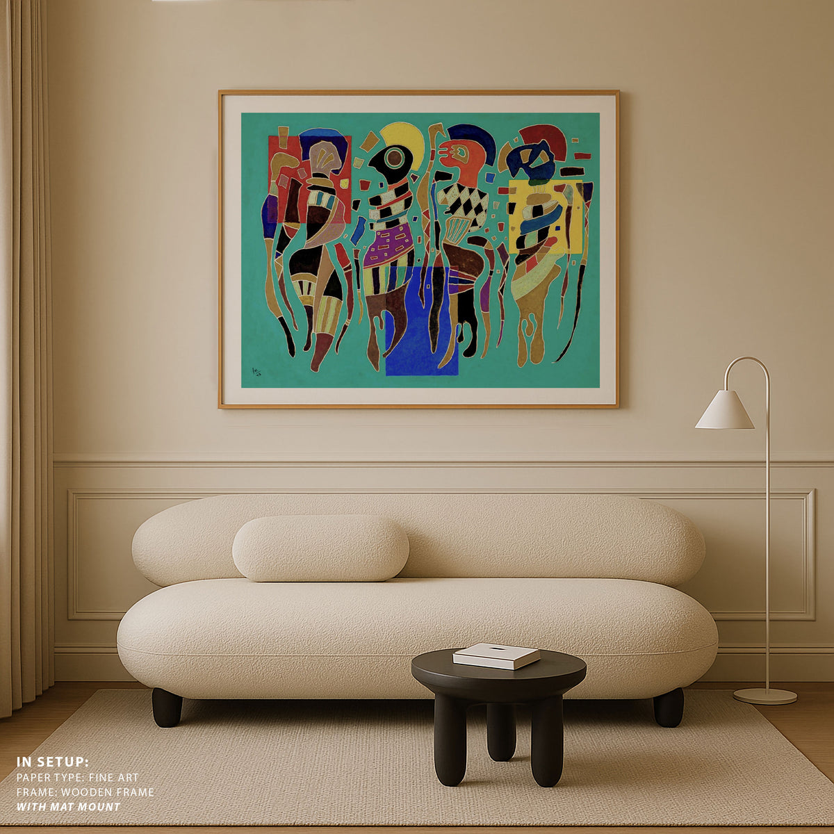 Four Figures on Three Squares