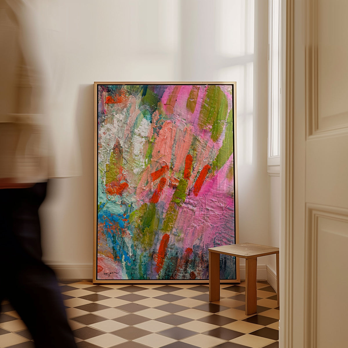 Whispering Pink Brushstrokes