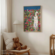 White Cat in the Wildflowers – image 5