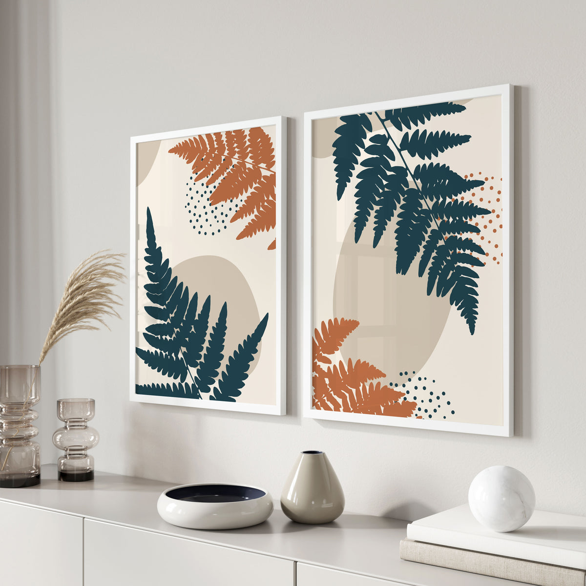 Abstract Botanical Plant and Leaves