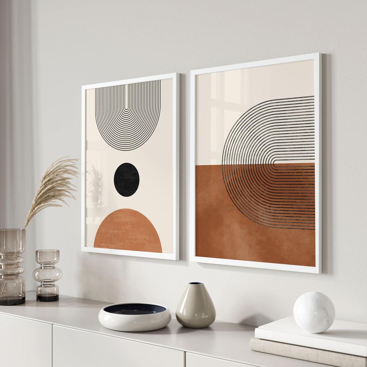 Boho Geometric Mid Century
