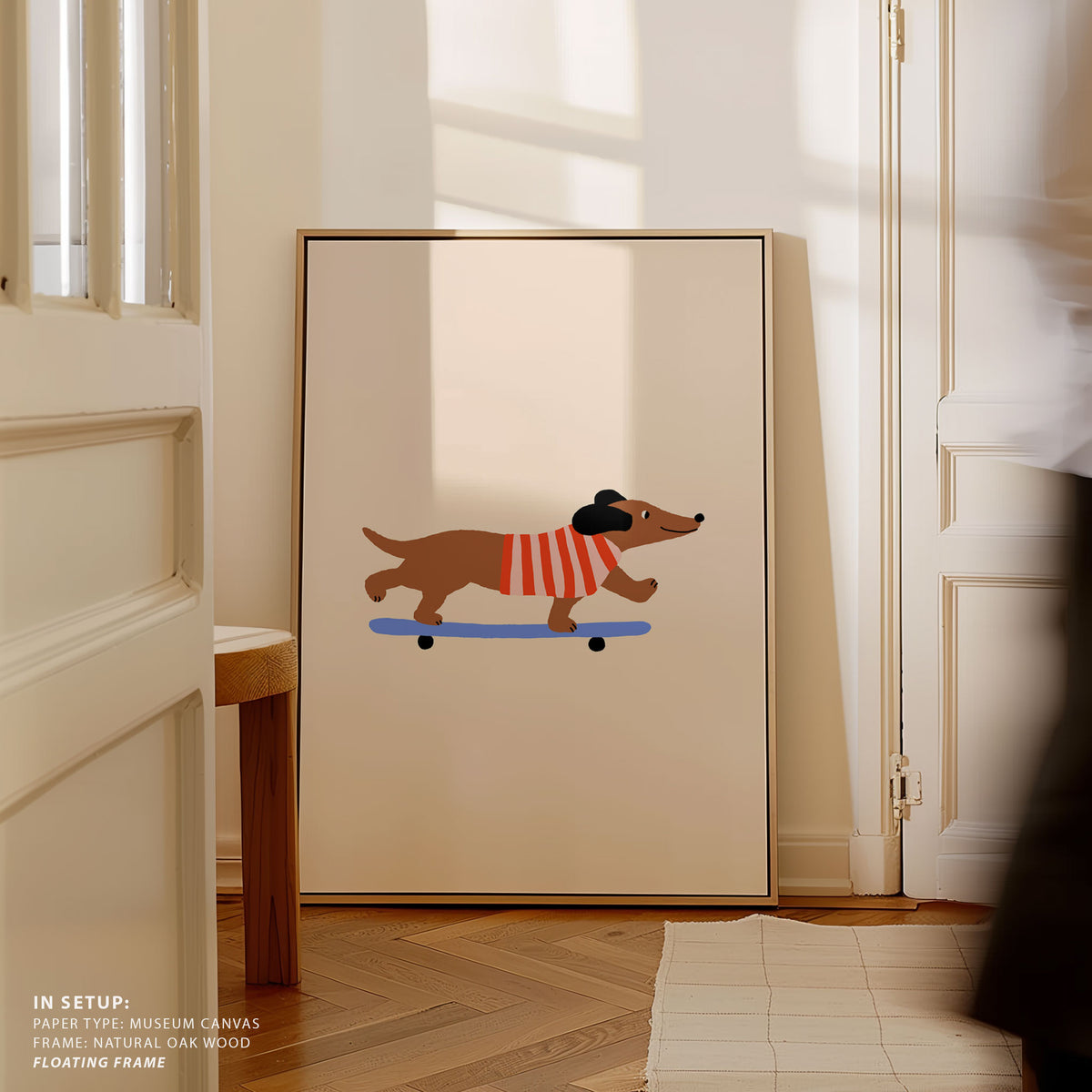 Dachshund on Skateboard