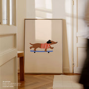 Dachshund on Skateboard – image 6