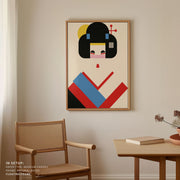 Geisha Girl Geometric Illustration – image 7