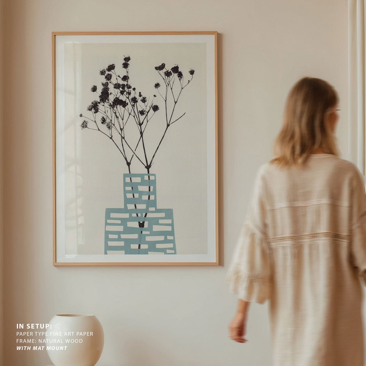 Gypsophila In a Blue Vase