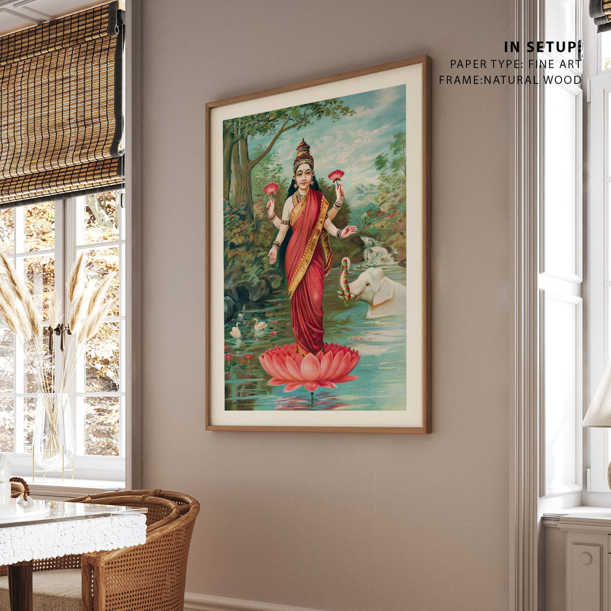 Lakshmi, Raja Ravi Varma Painting