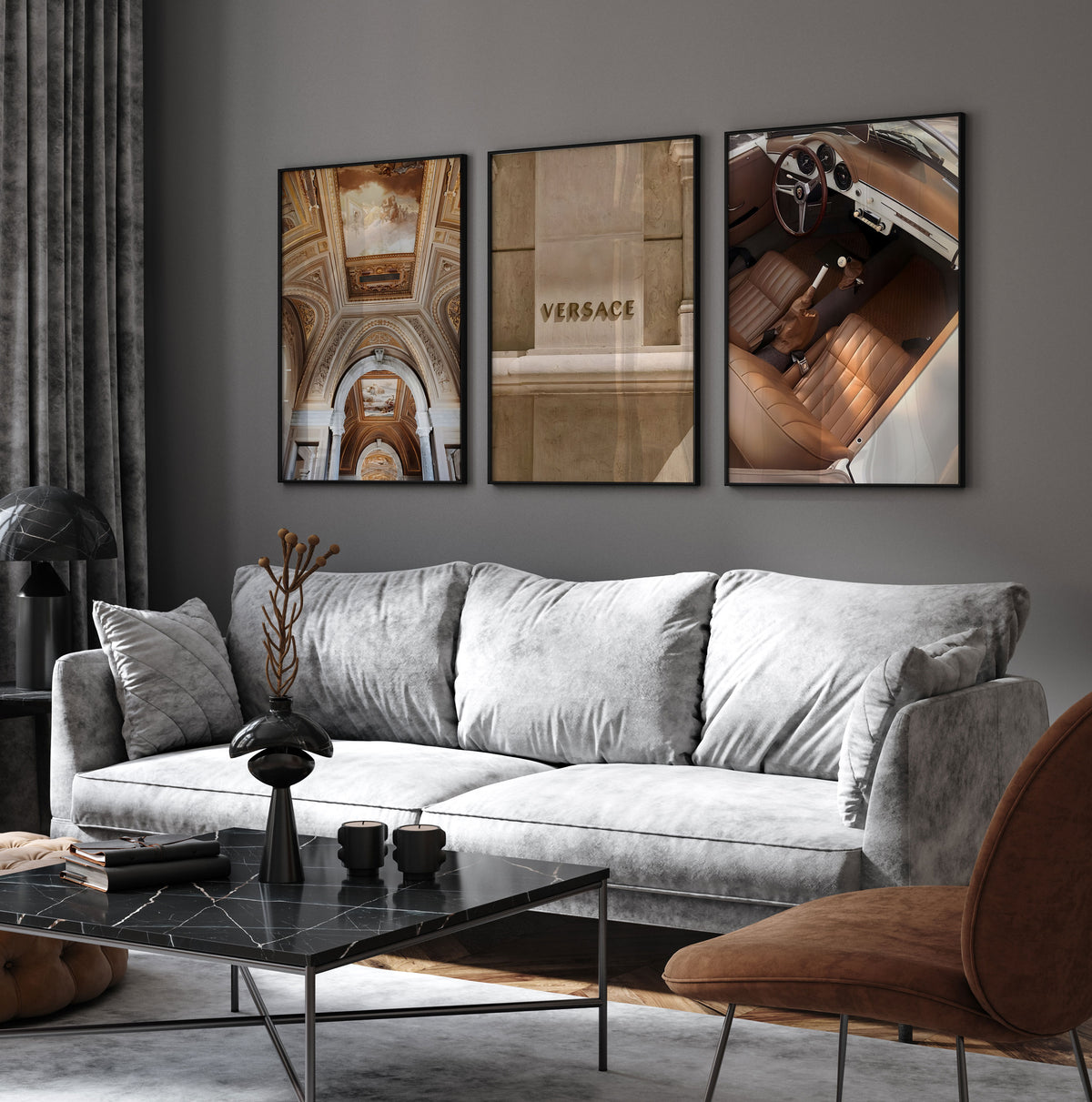 Luxury Fashion Beige Art 02 Set of 3