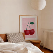 Red Cherries with a Green Leaf – image 6