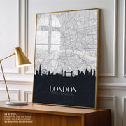 Skyline and City Map of London – image 6