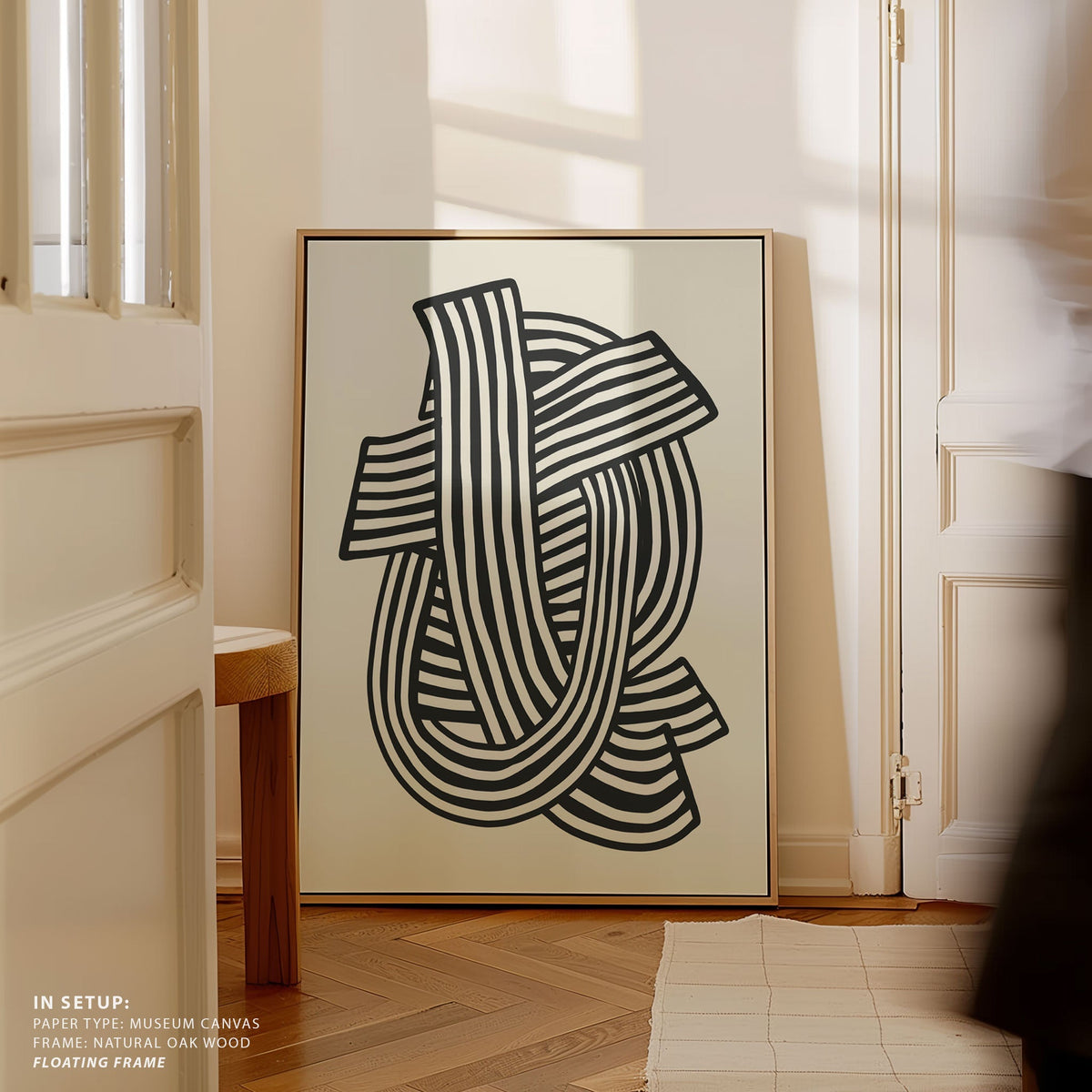 Striped Abstract In Black
