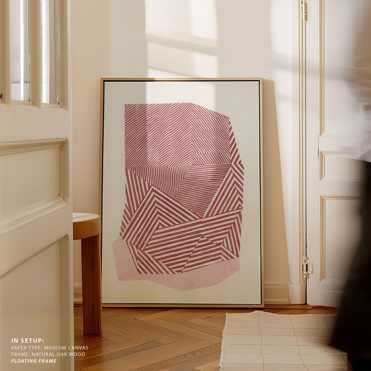 Striped geometric shape