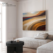 Sunset Over Rolling Sands Abstract Painting – image 6