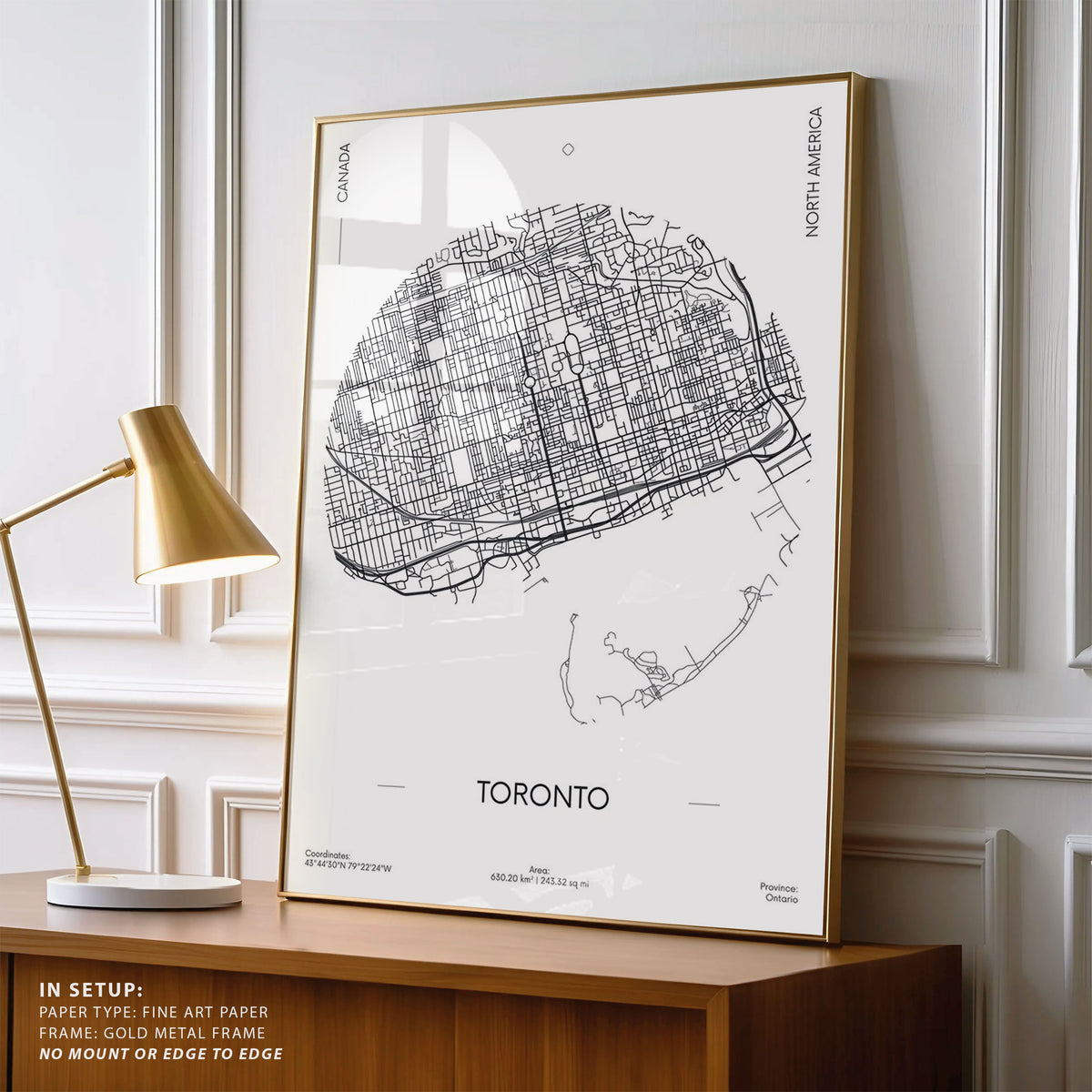 Travel Poster Urban Street Plan City Map of Toronto