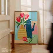 Vibrant Red Tulips In A Decorative Vase – image 6