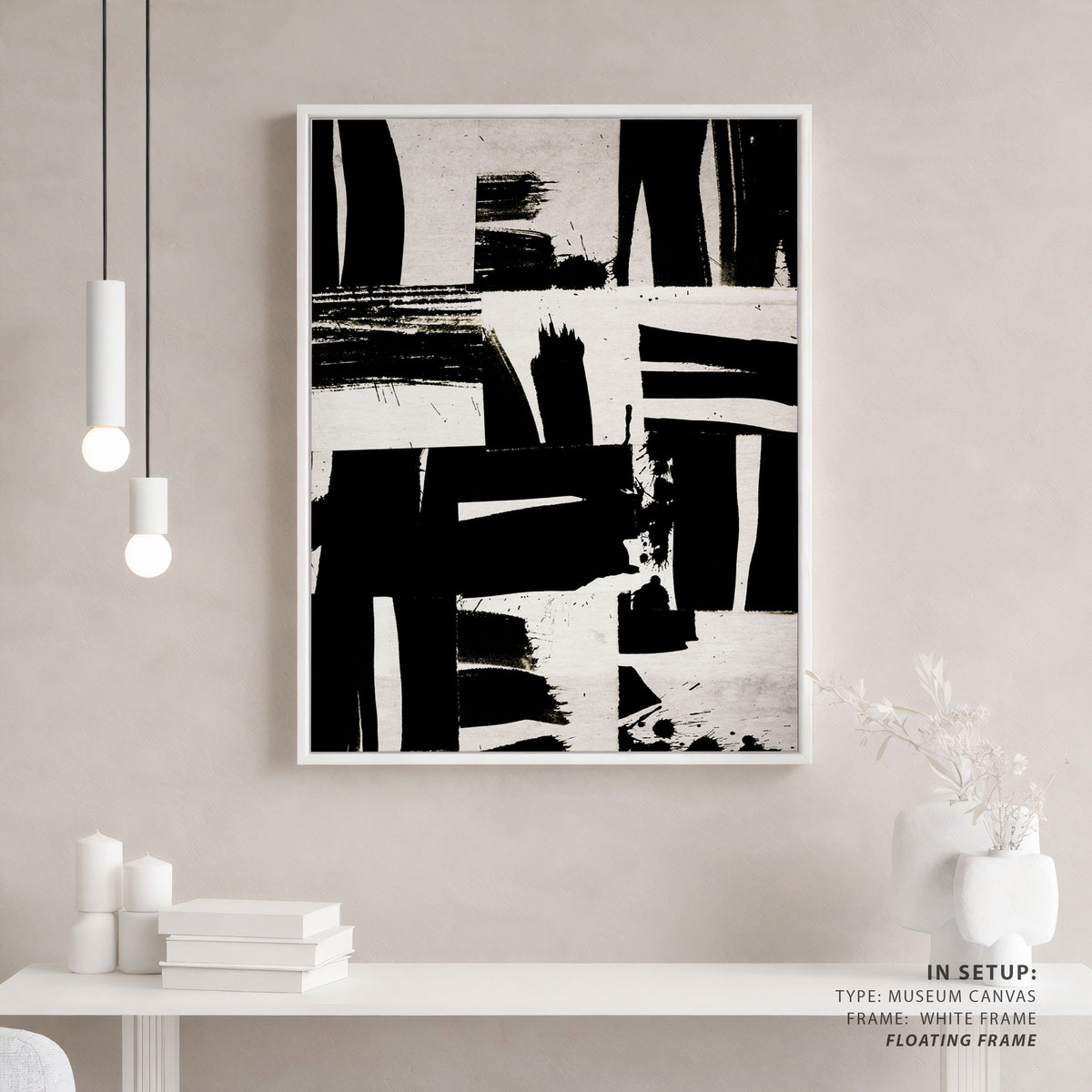 Wabi Sabi Black and White Abstract