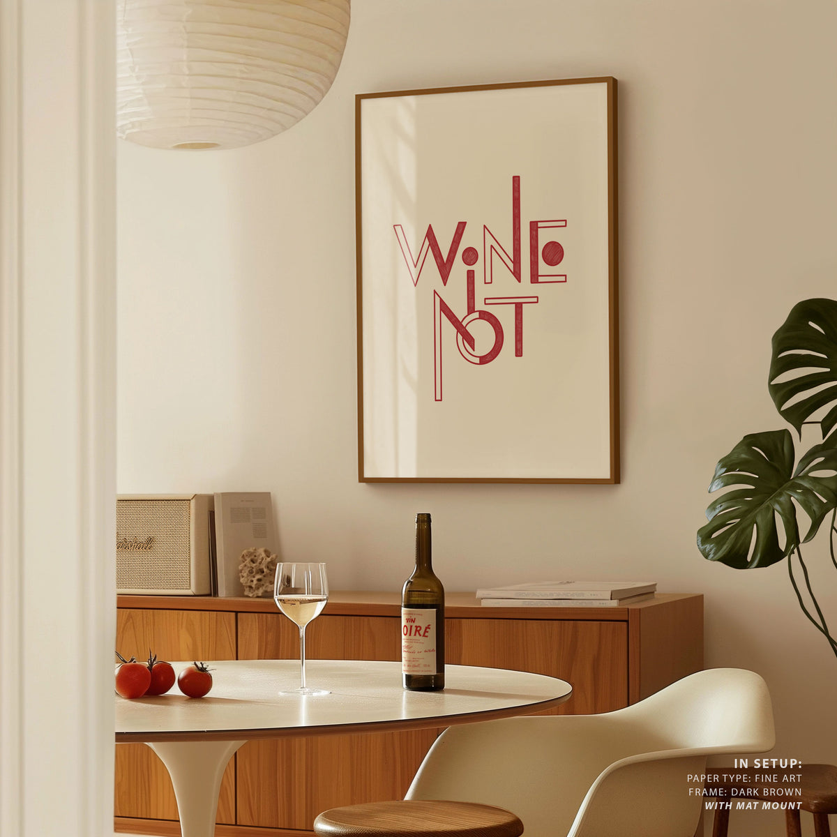 Wine Not Hand-Drawn Text a Quote