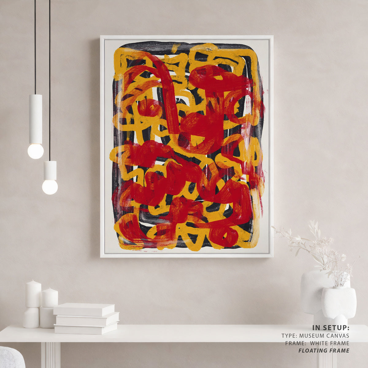Yellow Dotted Lines with a Red Overlay
