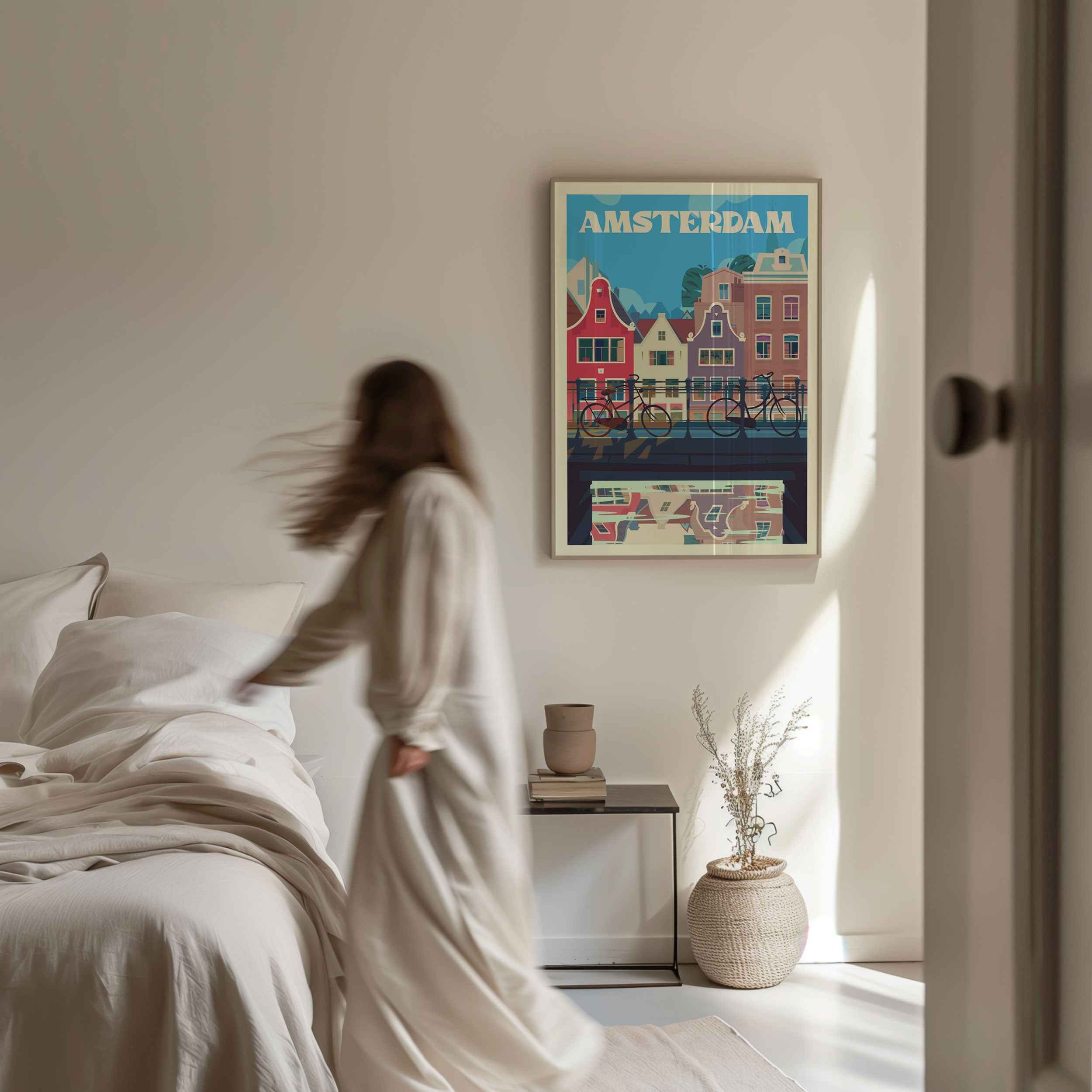 Amsterdam Travel Poster Print