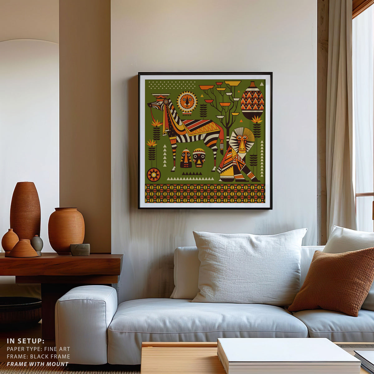 Africa - Zebra and Mandrill