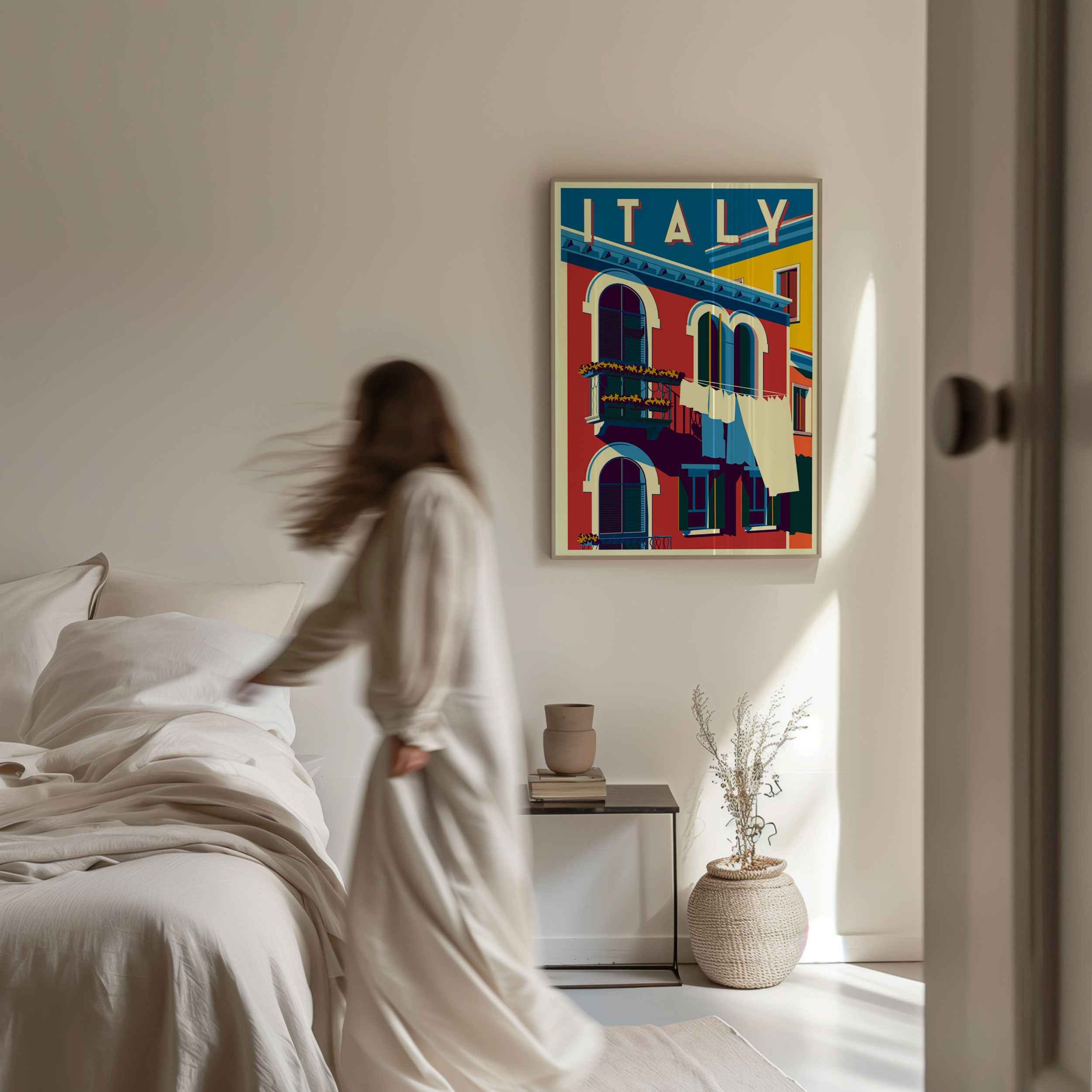 BW SEP Italy Travel Poster Print