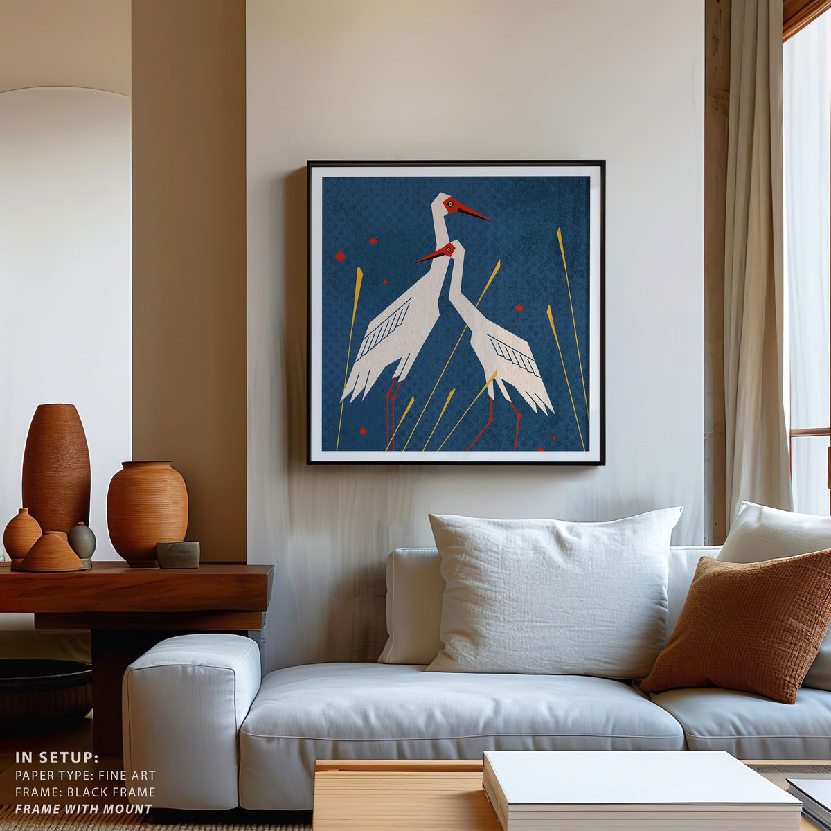 Bird Series - Geometry Crane