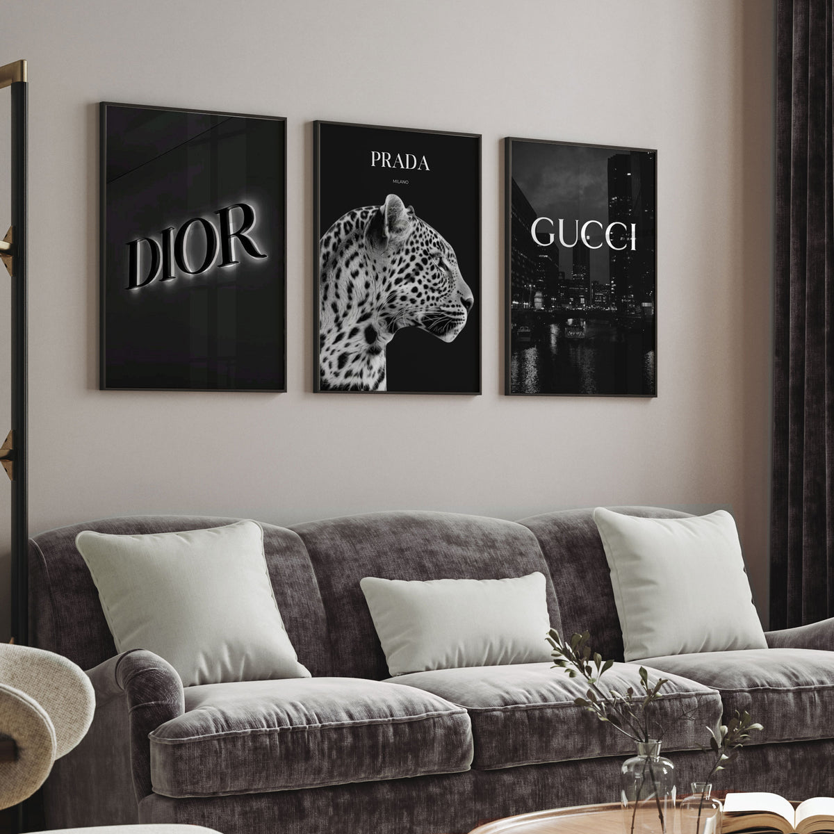 Luxury Fashion BW Poster