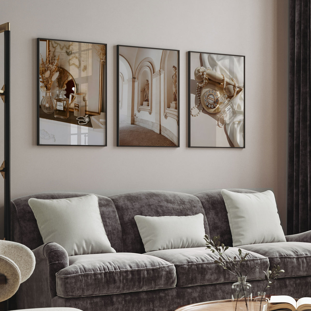 Luxury Fashion Beige Art Set of 3