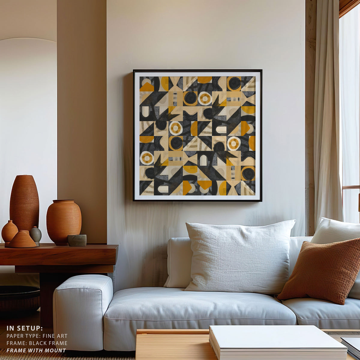 Mid Century Grid Pattern Eight