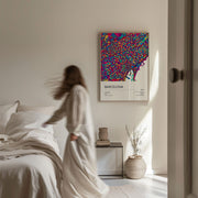 Road Map of Barcelona with Colorful Neighborhoods – image 7