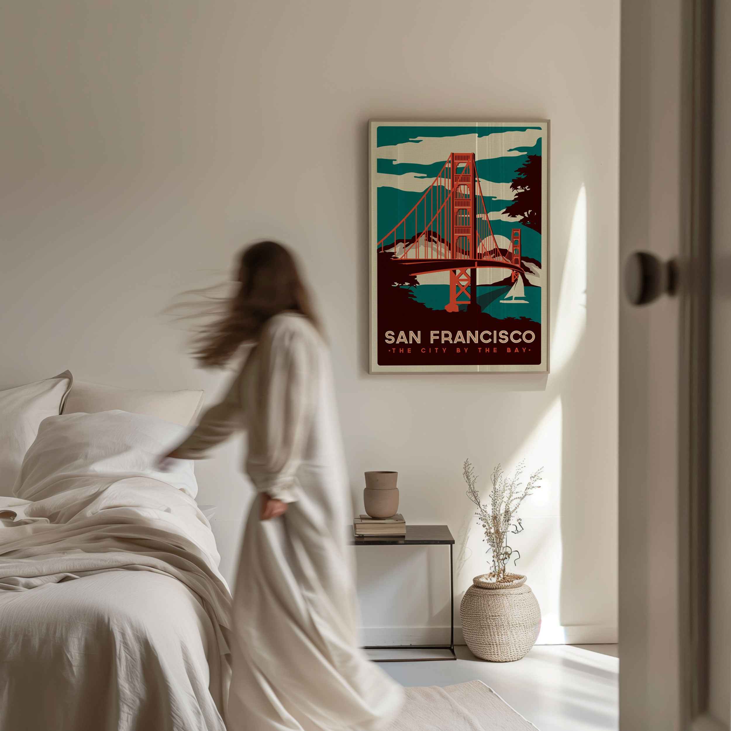 San Francisco Travel Poster Vintage Travel Poster Print