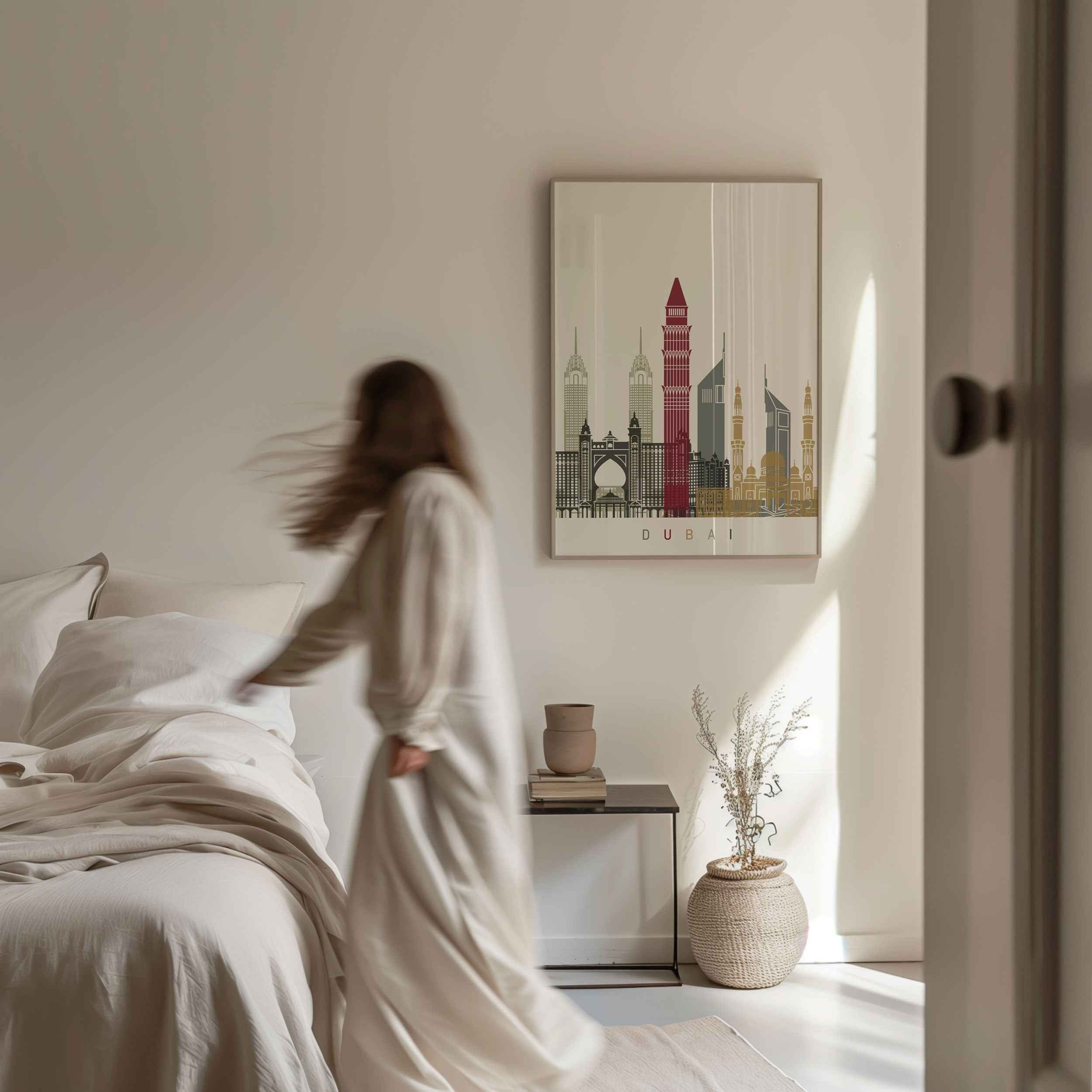 Skyline Dubai Travel Poster Print
